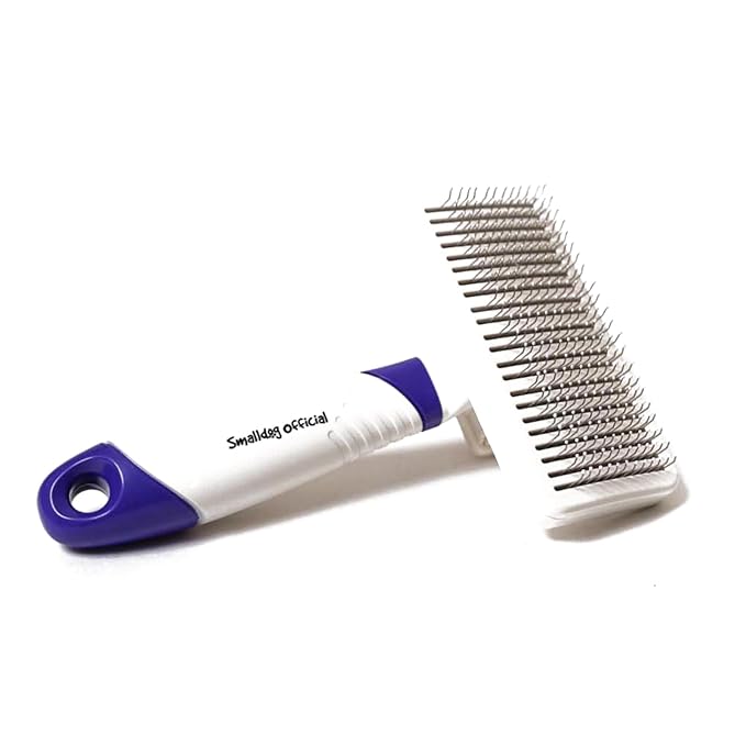 Self-Cleaning Gentle Slicker Brush, Sensitive Skin Gentle Dog Brush, for Big Dog and Large Breed, to Remove Loose Hair, Mats, Dirt - Pain Free Grooming