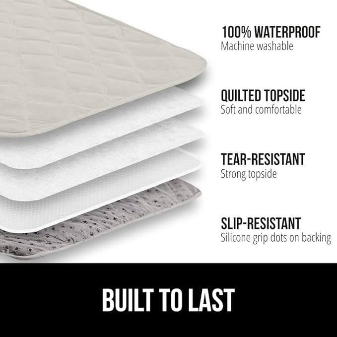 Gorilla Grip 100% Waterproof Dog Blanket 52x82, Pet Friendly Throw Essential for Medium Pets, Dogs, Cats, Tear and Slip Resistant Leakproof Couch Cushion Bed Protector Cover for Indoor Furniture Taupe