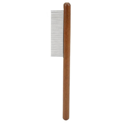 Pet Comb for Grooming Logh Haired - Dog and Cat Flea Comb - Removes and Prevents Matted Fur Brush - Stainless Steel Teeth Grooming Comb for Pet Cleaning Styling Hair