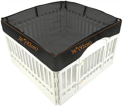 Dog Playpen Pet Playpen Mesh Fabric Top Cover- Sun Protectionï¼_et Cover for Dog Playpen for Indoor/Outdoor Use, 36" *36