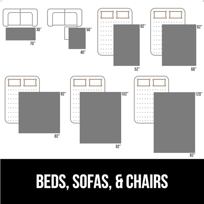 Gorilla Grip 100% Waterproof Dog Blanket, Pet Friendly Sofa Throw Essential for Small Pets, Dogs, Cats, Tear and Slip Resistant Leakproof Couch Cushion Cover for Indoor Furniture, 30x70 Lt Gray