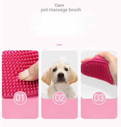 4Pet Brush, Dog Bath Brush, Pet Dog Cat Massage Brush, Dog Massage Bath, No Wash Cleaning Gloves