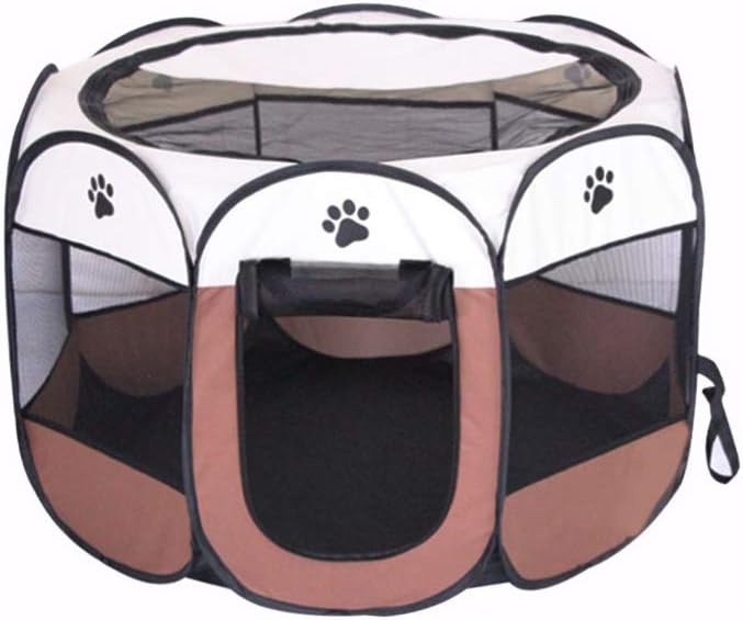 BODISEINT Portable Pet Playpen, Dog Playpen Foldable Pet Exercise Pen Tents Dog Kennel House Playground for Puppy Dog Yorkie Cat Bunny Indoor Outdoor Travel Camping Use