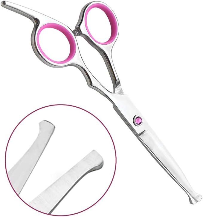 Dog Grooming Scissors Kit, 3 in 1 Cat Dog Grooming Clippers Set, Sharp Durable Stainless Steel Safety Dog Grooming Trimming Shears for Long & Short Haired Dogs Cats and Other Fur Pets