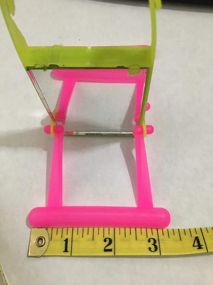 2 Bird Cage Hanging Mirrored Small Swing Perch Toys Parakeet Budgie Canary Standing Toy Glass Mirror, Plastic Perch