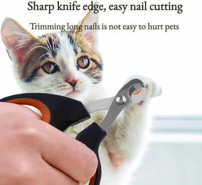 Dog Nail Trimmers and Cat Nail Clipper Set - Professional Dog Nail Clippers for Small Breeds, Heavy Duty Pet Trimmers, Safe Cat Claw Clippers, Ideal for Cats, Dogs, Puppies, (Black/Yellow)