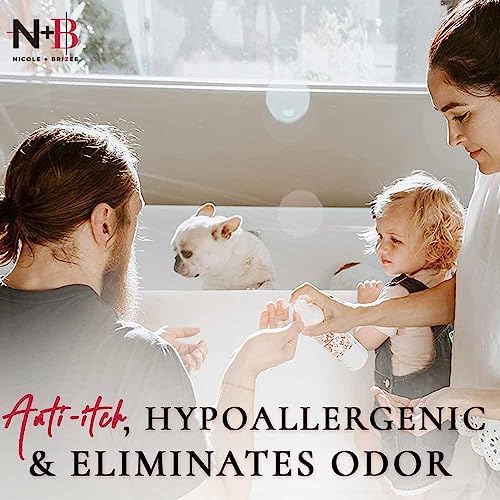 N+B Dog Shampoo | Shampoo for Dogs w/Coconut Oil, Organic Aloe Vera & Argan Oil | Grooms & Enhances Coat & Fur_ Natural Shine | Anti-Itch, Hypoallergenic, Eliminates Odor | 10oz