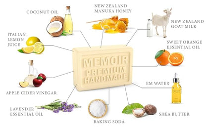Memoir Pubble Soap  Natural Pet Shampoo Bar for Irritated, Itchy, Dry & Sensitive Skin | Manuka Honey & Goat Milk from New Zealand | Great for Puppy, Kitten and Small Animals | 4.5oz | Dogs & Cats