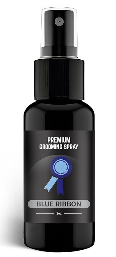 605Products Premium Dog Cologne & Odor Eliminator - Long Lasting Puppy Perfume, Deodorant & Grooming Spray with Essential Oils, (2oz) Blue Ribbon
