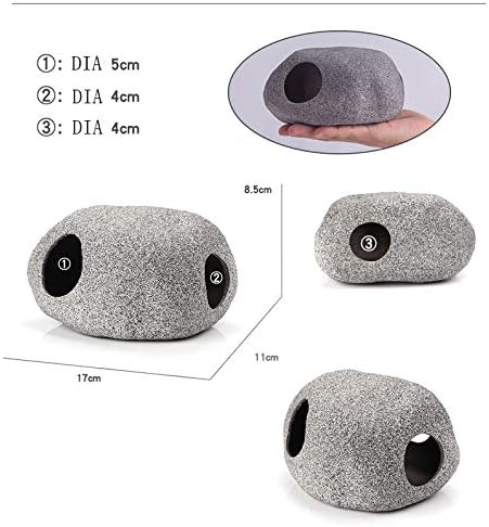 Norgail Aquarium Stone Hideaway Ornament Cichlid Shrimp Breeding Hiding Cave (X-Large)(904)