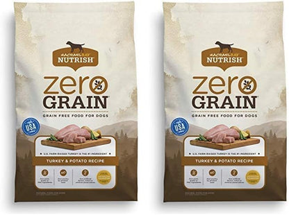 Rachael Ray Nutrish Zero Grain Natural Dry Dog Food, Turkey & Potato Recipe, 6 Pounds, Grain Free (Pack of 2)
