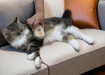 4-in-1 Pet Steam Brush, Nano Steamy Brush for Shedding, Hair Remover, Built-in Wood's Lamp, Dog Detangler Spray Dematting Brush, Cloud Care Water Brush for indoor Cats & Dogs (UV)