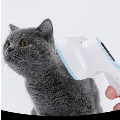 Pet Grooming Comb Professional Cat Care Stainless Steel Slicker Hair Tick Remover Grooming Dog Brush Pet Comb (Blue)