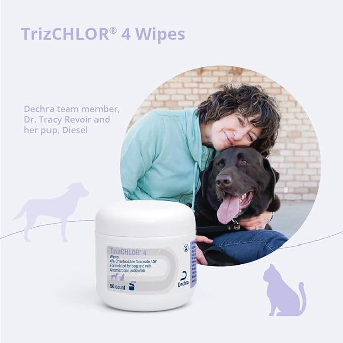 4 Wipes for Dogs and Cats, 50 Count