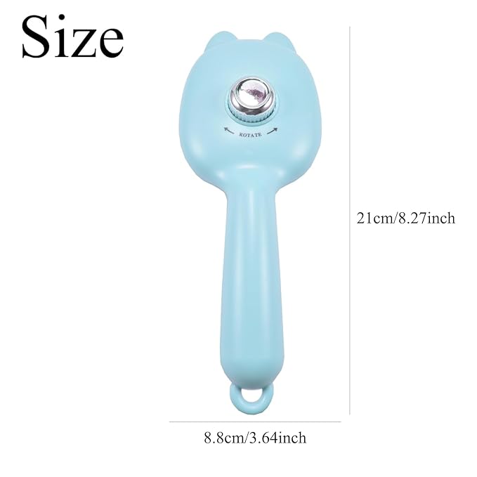 Self-Cleaning Dog Brush for Small Breeds - Adjustable Bristle Grooming Tool for Puppies, Yorkies, Shih Tzus, Maltipoos & Malteses (Blue)