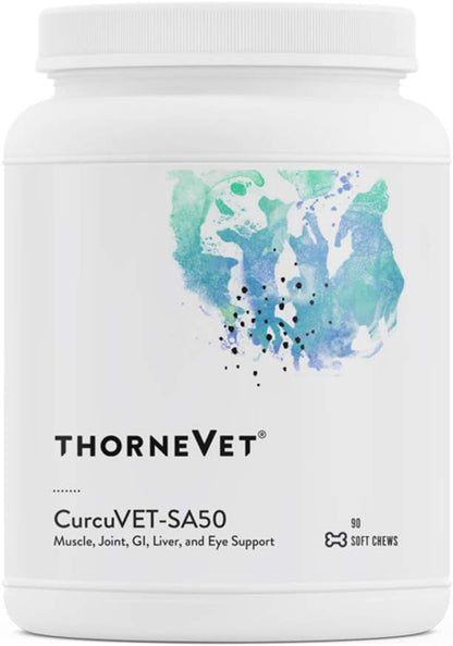 ThorneVet CurcuVET-SA50 – Joint, Muscle, Liver & GI Support for Small Dogs & Cats, 90 Soft Chews