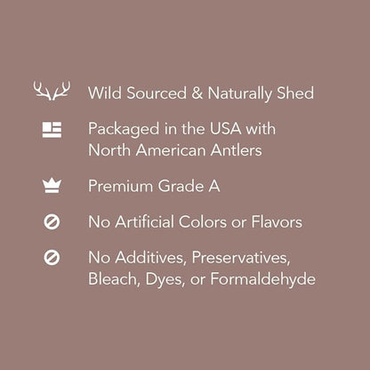 Amazon Brand – Wag Split Elk Antler, Naturally Shed, X-Large (Best for Dogs Over 45 lbs) (Pack of 4)