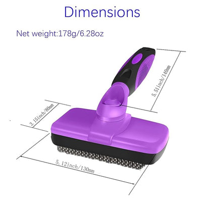 Self Cleaning Slicker Brushes for Pets,Dog Brush for grooming,Massaging Tool Suitable for Dog or Cat,Dog Brush or Cat Brush. (Purple)