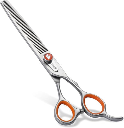 46 Teeth Thinning Shears for Dogs Grooming 7 inch Professional Blending Thinning Scissors for Dogs Cat Pet Japan 440C Stainless Right Handed