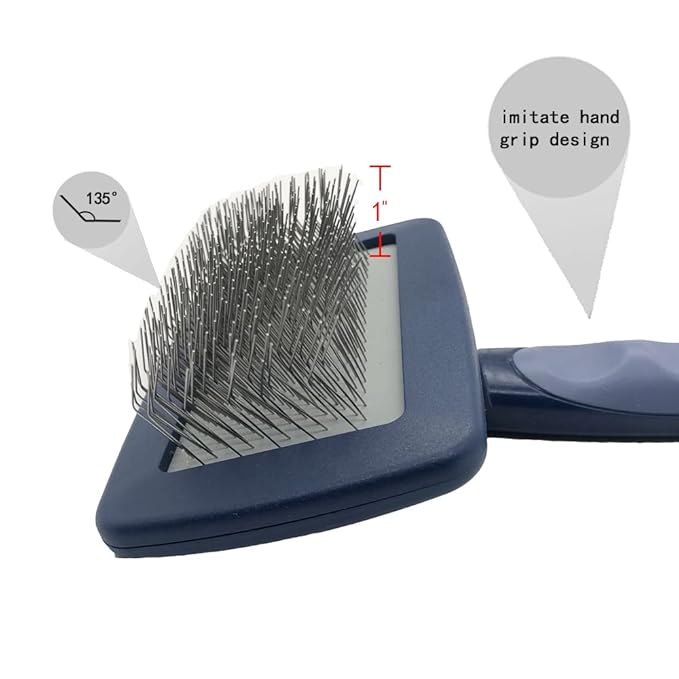 Dog Slicker Brush for Medium to Long Haired Dogs Labradoodles Grooming Brush,Long Pin Slicker Dog Brush for Goldendoodles Poodles Doodles, Removes loose Hair,Undercoat(1")