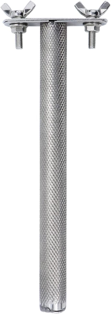 Wontee Bird Perch Stand Stainless Steel Parrot Cage Perch Accessories for Parakeets Cockatiels Conures African Greys Macaws Amazon Parrots (S (7.9"x0.7")