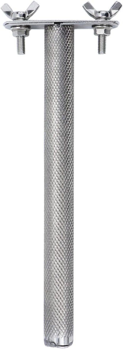 Wontee Bird Perch Stand Stainless Steel Parrot Cage Perch Accessories for Parakeets Cockatiels Conures African Greys Macaws Amazon Parrots (S (7.9"x0.7")