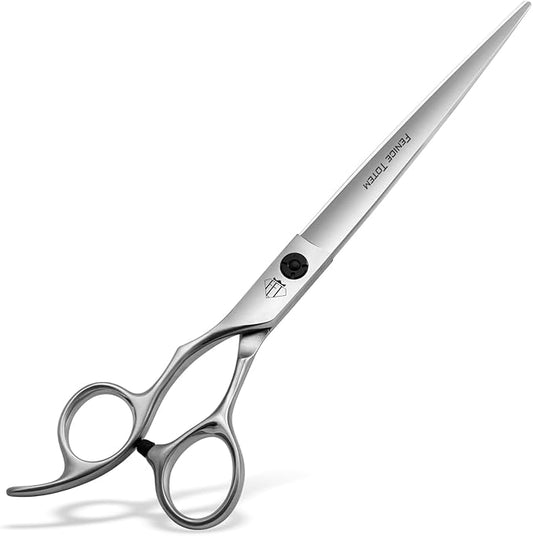 Dog Grooming Scissors: 7.0" Left Handed Pet Shears Made Of Advanced Stainless Steel Alloy for Trimming Dogs Cats and Other Pets Face and Paws