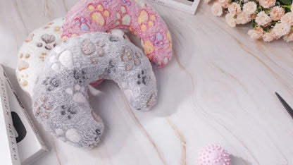 Suzile 8 Pcs Pillow for Cats Dog Neck Pillows Puppy Cat Bed Soft Pillow Fluffy Pet Calming Pillow Half Donut U Shaped Pet Neck Pillow Training Pillow Joint Relief Cervical Protection(Large)