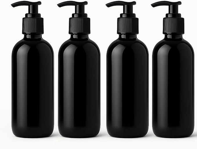 NilocG Aquatics Aquarium Dosing Bottles, 500ml (4x Black 500ml Bottles with 1ml Pump)