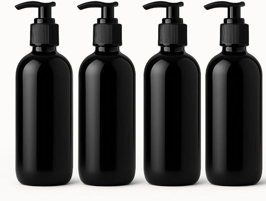 NilocG Aquatics Aquarium Dosing Bottles, 500ml (4x Black 500ml Bottles with 1ml Pump)