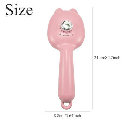 Self-Cleaning Dog Brush for Small Breeds - Adjustable Bristle Grooming Tool for Puppies, Yorkies, Shih Tzus, Maltipoos & Malteses (Pink)