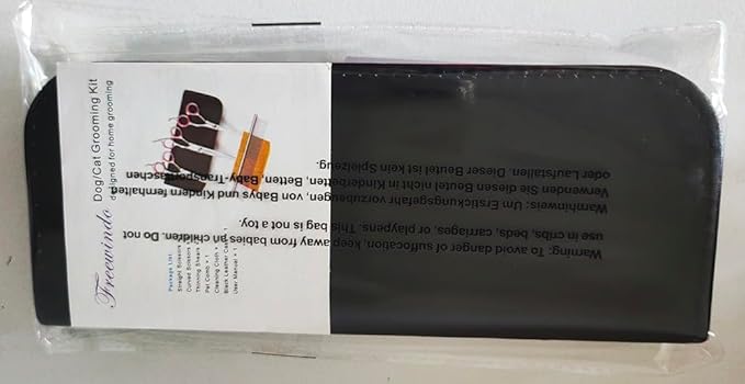 Dog Grooming Scissors Kit with Safety Round Tip, Heavy Duty Stainless Steel Dog Scissors Set Include Straight Scissors, Curved Scissors, Thinning Shears and Comb for Dog Cat Hair Care