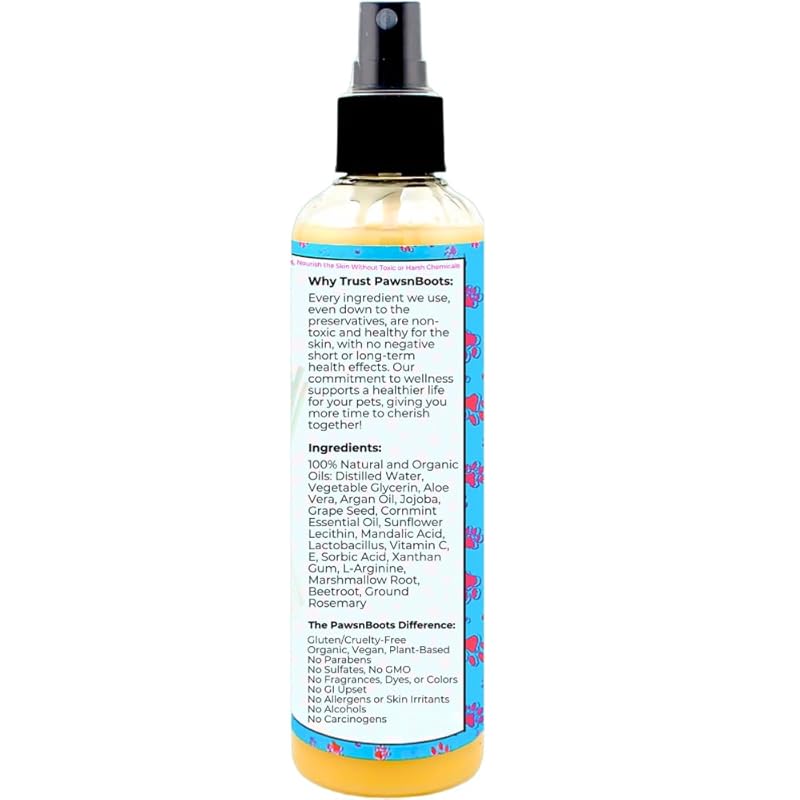 All-in-One Dry Shampoo Spray  100% Natural, Plant-Based. Removes All Pet Odors, Tangles, & Mats. Fast Relief for Itching, Inflammation. Safe to Use on Toys, Clothes, Furniture, Pets. Tear Free. Lemongrass