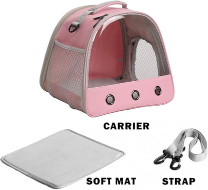 2-Pack Guinea Pig Carrier and Playpen Set - Breathable Pet Playpen Pop Open Outdoor/Indoor Exercise Fence, Portable Small Animal Backpack for Bearded Dragon, Rabbits, Hamster, Chinchillas
