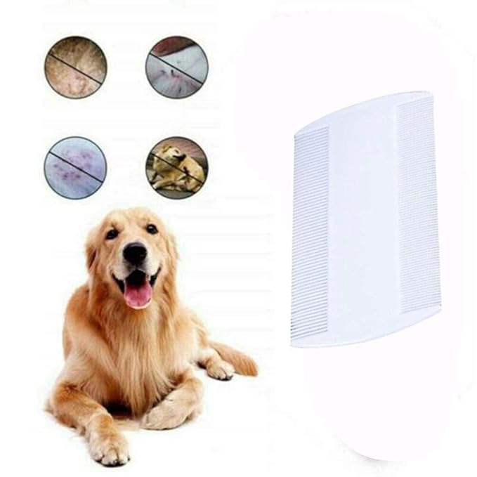 White Double Sided Double-Sided Detection Removes Head Nit Fine Tooth Head Lice Hair Combs Dog Combs For Kids Pet dog Flea Plastic Hair Nit Combs