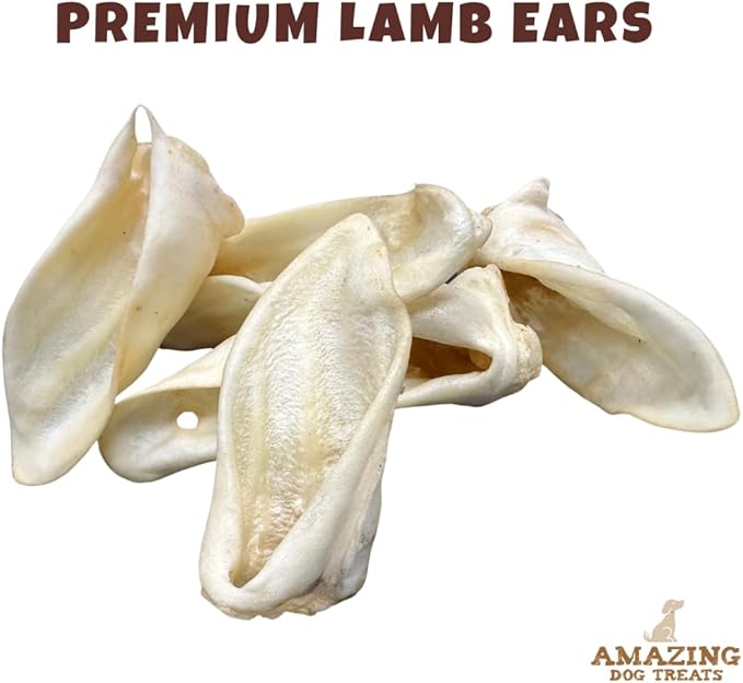 Amazing Dog Treats - Lamb Ears (15 Pcs/Pack)- Natural Dog Chews -Rawhide Alternative - No Hide Dog Bones