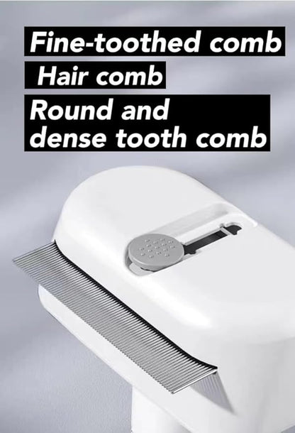 Multifunctional Pet Hair Comb for Tear Stain Removal, 2 in 1 Cat Combs with Stainless Steel Teeth, Grooming Massage Dual-Sided Comb for Small Dogs, Cats, Puppies (2pcs)