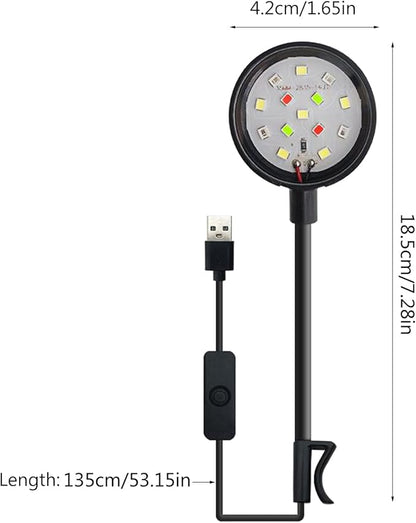 Lamps, Small Aquarium Fish Tank Led Light with USB Interface Clip On for Plant Aquarium