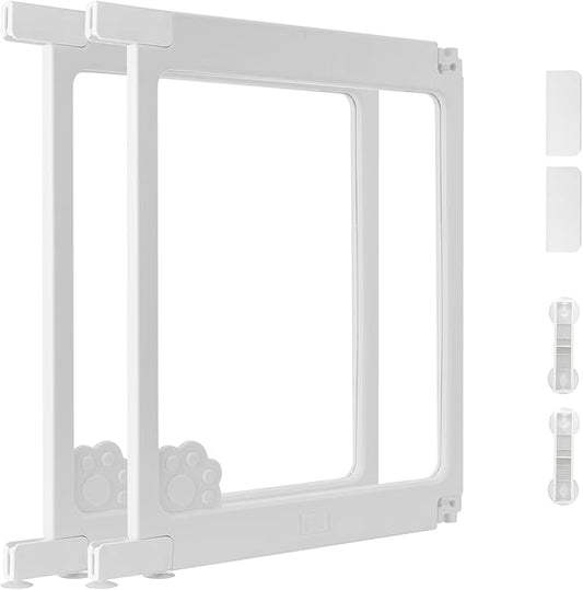 Extention Kit-Clear Acrylic Dog Playpen Indoor Transparent Plastic Puppy Playpen for Cat Rabbit Easy Assemble Pet Pen Foldable Fence Crate Kennel Cage Enclosure (23.6“ Height, 2PCS)