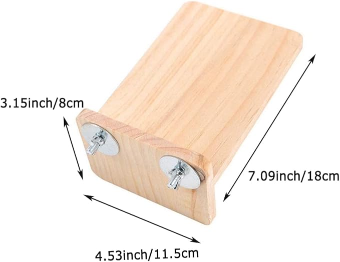 Litewoo Bird Perch Corner Platform Stand Shelf for Birds Budgie Parakeet Cockatiel Conure Cockatoo（Springboard）
