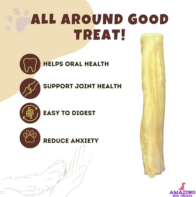 Amazing Dog Treats - Large Collagen Stick - 6 Inch, 100 Count - Beef Cheek Rolls for Dogs - Pure No Hide Bones