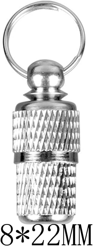 10PCS Anti-Lost Pet ID Tag Barrel,Stainless Steel Pet ID Tags,Pet Puppy Kitten ID Tags Address Name Label (10)