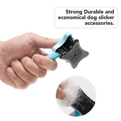 Dog and Cat Brush - Self Cleaning Pet Brush - Pet Hair Brush Accessories - Dog Deshedding Brush for Grooming Dogs, Cats, Rabbits - Shedding Tool for Pets with Short & Long Hair