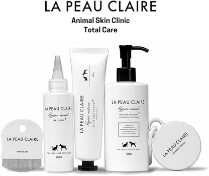 Hypoallergenic Dog Shampoo and Conditioner in 1, Cat Shampoo, Moisturizing, Tear-Free for Sensitive Skin, Puppies, with Pet-Friendly Fragrance, Includes Silicone Bath Brush