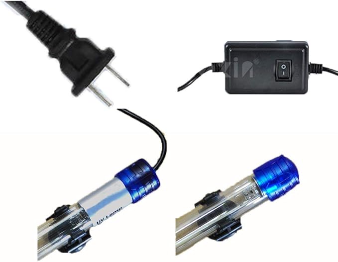 11W U-VC Aquarium Green Clean Light Aquarium Algae Clean Lamp Fish Tank Water Clean Light Green Clear Waterproof Water Clean Lamp for Pond Fish Tank Sump Swim Pool (11W-13inch Length)