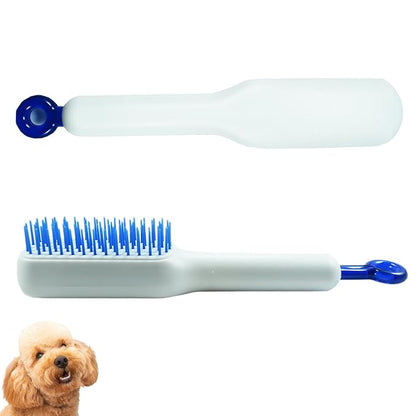Scalable Small Grooming Dog Brush, Puppy Massaging Hair Brush, for Small Dogs Cats Rabbits of All Hair Types (White)