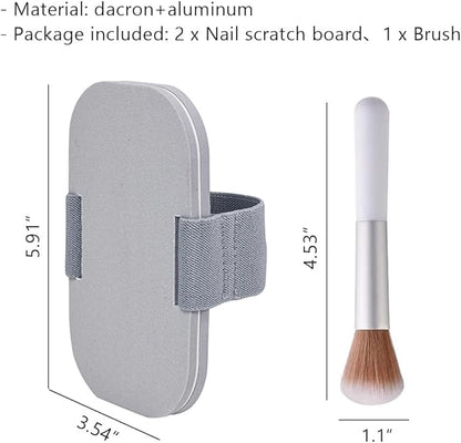 WAYUTO 2Set Dog Nail Scratch Boards and Cleaning Brush Anxiety-Free Nail File for Dogs Large Scratching Pad Handheld Board for Nails Soft Pet Brush Pet Claw Care Tools