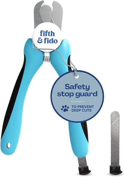 Fifth & Fido Dog Nail Clippers for Large Dogs - Sharp Nail Clipper with Quick Sensor - Trimmer for Thick Nails - Dog Nail Trimmer for Large Breed Dogs