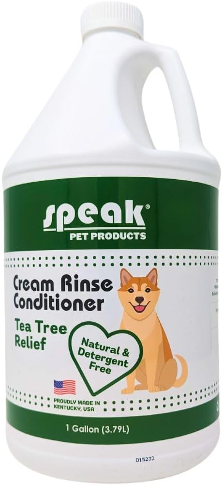 Dog Natural Cream Rinse Conditioner, Tea Tree, 1 Gallon