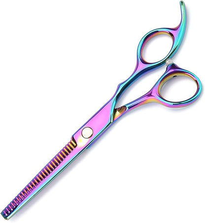 Dog Grooming Scissors Pet Hair Trimmer Thinning Cu,Azz Scilab Dog ScissorsProfessional Pet Dog Hair Cutting Scissors Grooming Hairdressing Shear Blue Thinning Shear(Colored scissors)